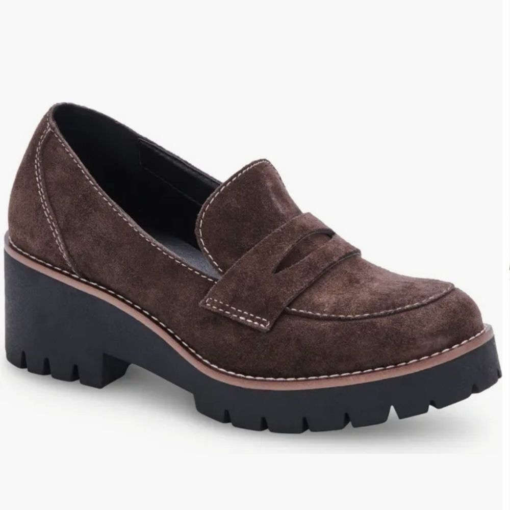 New BLONDO Dulce Waterproof Loafer Pump (Women) brown size 10 penny